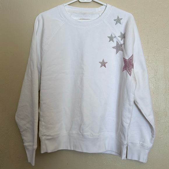 Zadig & Voltaire Upper Stars Strass 100% Cotton - Picture 1 of 7